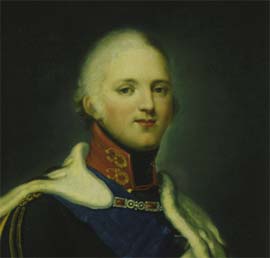 A portrait of Emperor Alexander I