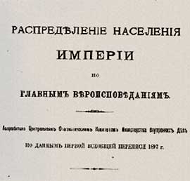 Титульный лист материалов переписи, 1897 год