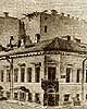 Дом, в котором располагалась редакция "Современника". Акварель Ф.Ф. Беганца. 1860 год